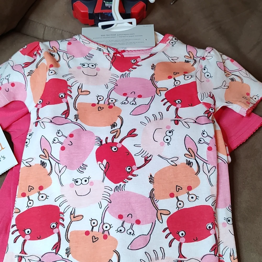 Carters Kids' 4-Piece Bedtime Makes Me Crabby PJ Set 18 month NWT
